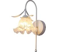 Applique Murale en Verre Blanc Laiteux, Motif Floral, Style Nordique Moderne, luminaire pour Salle de Bain, Miroir, Couloir, Lampe Murale pour Enfants, pour Chambre de Fille, Chevet, Salon