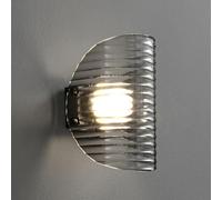 Applique Murale en Verre en Forme de Coquillage, Applique de Chevet en métal avec Abat-Jour Gris fumé, Lampe Murale LED Moderne - 6 W - 3 Modes de Couleur, Appliques murales pour Chambre à Couche