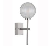 Applique murale en verre Lampe de salle de bain Lampe de couloir Boule Lampe de salon, 1x G9, LxH 10 x 26 cm