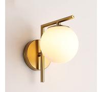applique murale en verre moderne applique murale globe du milieu du siècle, lampe murale en métal doré luminaire de décoration intérieure, appliques murales G9 pour entrée de couloir de salon de chamb