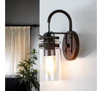 Applique Murale En Verre Transparent Bronze Antique ARCO Design Industriel