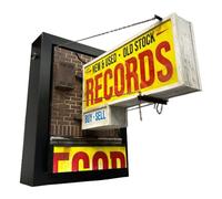 Applique murale en vinyle antique - Lampe de magasin LED rétro - Design lecteur d'enregistrement - Éclairage décoratif idéal pour chambre à coucher, salon, restaurant, café, studio, bar, maison, coin