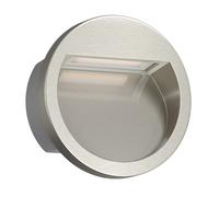 ledscom.de LED encastré mural NOLA, downlight pour l'extérieur, IP54, aluminium brillant, 105mm Ø, blanc chaud