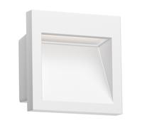ledscom.de Applique murale encastrée LED NOLA, downlight pour l'extérieur, IP54 mat, 90 x 90mm, blanc chaud