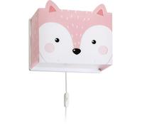 Applique murale enfant - Little Fox - Motif renard, L 13 cm, H 22,5 cm, Rose - DALBER