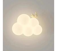 Applique murale enfant nuage LED décorative - Lampe murale chambre fille garçon, veilleuse moderne pour chambre à coucher, salon ou couloir(A)