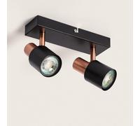 Applique Murale et de Plafond Orientable Métal 2 Spots Ciro Black Rose Large