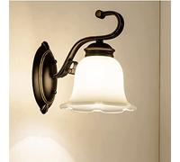 Applique murale européenne Applique moderne blanche Appliques murales intérieures à LED Lampe en fer simple Lampes murales - Miroir E27 Applique murale Villa Lampe de à .,Éclairage intérieur