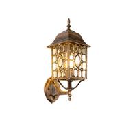 Applique Murale Européenne Classique, Applique Extérieure Avec Cadre En Alumimoulé Sous Pression Et Panneaux de Verre, Applique Extérieure Vintage Étanche Pour Entrée, Patio, Porche, Jardin, Portail (