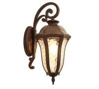 Applique murale européenne dorée et café, luminaire d'extérieur for patio, maison, patio, garage, jardin(Large)