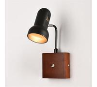 Applique murale européenne Europe du Nord réglable en bois moderne minimaliste E27 1 lumière métal fer luminaire mural lampe de lecture,lumières suspendues