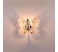 Applique murale européenne Europe du Nord Simple Style Moderne Applique Murale Personnalité Créativité Mur?Lanterne LED Forme Papillon S-hadow Applique Murale,lumières suspendues