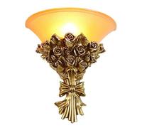Applique Murale européenne Vintage en résine, Design Paon créatif avec Abat-Jour en Verre dépoli, luminaire d'intérieur Antique pour Salon, Couloir, Chambre à Coucher, Chevet