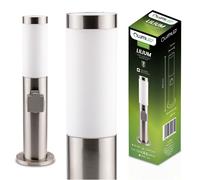 Applique murale ext?rieure E27 INOX sur poteau de 45 cm avec douille 230 V Liliu