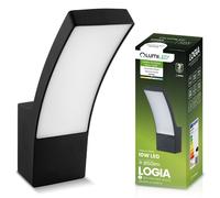 Applique murale ext?rieure LED, noire, ?clairage de jardin, 10 W, 4000 K, IP54,