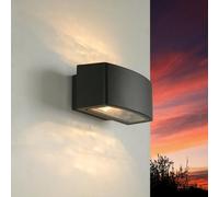 Applique d'extérieur en fonte d'aluminium anthracite moderne IP44 résistante aux intempéries E27 jusqu'à 60W applique de jardin haut et bas lampe d'extérieur entrée