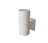 Applique Murale Extérieur GU10 IP54 Uplight. H: 14,4 CM Blanc Petit Mur Balcon