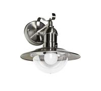 Applique Murale Extérieur IP44 Argent E27 Verre Métal Maritime Mur Jardin Cour