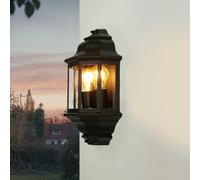Licht-Erlebnisse Lampe murale maritime, lampe extérieure noir mur extérieur, IP44, H:43 cm, E27, 2 flammes, balcon, terrasse, jardin, lampe marine, applique murale