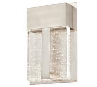 Applique murale Extérieur Lampe LED Variable Cava II Nickel avec Verre à bulles [EEK: F]