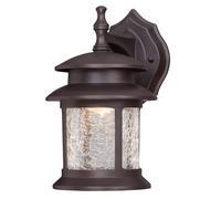 Applique murale Extérieur Lampe LED Variable Lanterne Bronze et Verre Craquel