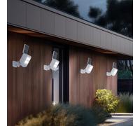 Lampes solaires pour l'extérieur avec détecteur de mouvement Applique murale solaire LED extérieure avec détecteur de mouvement extérieur, LED 0,3W 150Lm blanc froid, LxlxH 12,8x10x11 cm, lot de 3