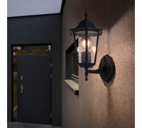 Applique Murale Extérieur Lanterne Jardin Aluminium Noir Intempéries 1 à Feux