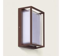 Applique Murale Extérieur Led À Double Diffuseur Sélectionnable Calysta 12 W En Aluminium Cct Rouille