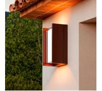 Applique Murale Extérieur Led À Double Diffuseur Sélectionnable Lysandra 12 W En Aluminium Cct Rouille