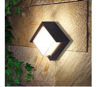 Applique Murale Extérieur Moderne LED 5W IP65 Étanche - Aluminium Anthracite - Jardin, Terrasse, Mur, Villa (Blanc Chaud)