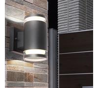 Applique Murale Lampe D'Extérieur de Jardin Façade Anthracite 2 à Feux Verre