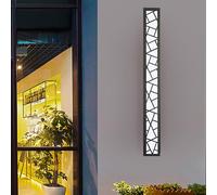 Applique murale extérieure à intensité variable avec télécommande, étanche, en acrylique noir, pour jardin, terrasse, garage, lampe d'intérieur longue (lumière blanche 180 cm 88 W) (lumière blanche 6