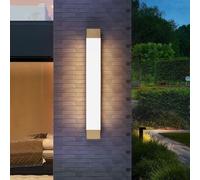 Applique Murale Extérieure À Led - Applique Linéaire En Acier Inoxydable Avec Abat-Jour En Acrylique, 45-90 Cm (17,7-35,4 Pouces) Pour La Maison Et Le Garage (Or, 45 Cm) (Noir, 90 Cm)/Néron/45 Cm