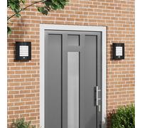 vidaXL Lampes murales d'extérieur 2 pcs argent 23.5 x 10.5 x 26 cm acier inoxydable