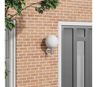 vidaXL Lampe murale extérieure avec capteur – Acier inoxydable et plastique, Noir, IP44