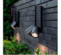 Applique Murale Extérieure Aluminium Abel Deux Spots Gris foncé