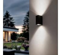 LEDKIA LIGHTING Applique Murale Extérieure Aluminium Miseno Gris Foncé Éclairage Double Face 150x92x68 mm GU10 Aluminium pour Décoration Salon, Chambre, Cuisine