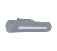 Applique murale extérieure Applique murale Projecteur extérieur, métal, gris opale, 1x LED blanc chaud, h x l x p 30x6,5x10 cm