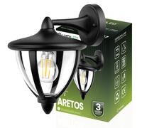 Applique murale extérieure ARETOS LUMILED E27 noire IP44