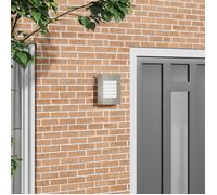 Applique murale extérieure avec capteur 2 pcs Argent Acier inoxydable IP44