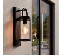 Applique Murale Extérieure Benny avec Détecteur de Mouvement PIR Noir