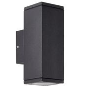 Applique Murale Extérieure Bi-Directionnelle Hally Brillant 20w Gu10 Ip44 L.6 X H.15,5 X P.8,8 Cm Gris Anthracite