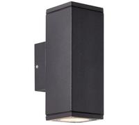 Brilliant Applique murale extérieure Hally bi-directionnelle 20W GU10 IP44 gris anthracite
