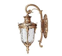Applique Murale extérieure de Style européen E27 Éclairage Mural étanche avec Motif d'eau Abat-Jour en Verre Balcon Couloir Applique Murale Projecteurs muraux extérieurs Bronze (Couleur: 52 cm)