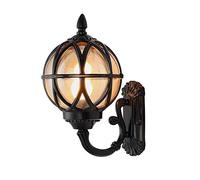 Applique murale extérieure de style européen traditionnel pour pelouse, style rétro créatif, étanche et résistante à la pluie, en verre, lanterne extérieure pour patio, balcon, jardin, villa, appliqu