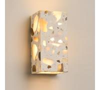 Applique Murale Extérieure en Terrazzo, 5 W, 3000 K, éclairage Daccentuation Moderne vers Le Haut Et vers Le Bas, étanche Ip65, Style Pierre. One Color 8x16cm