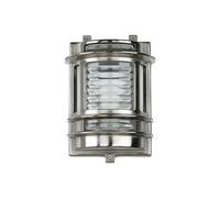 Applique murale extérieure en verre et laiton nickelé IP64 Maison Entrée L:17 cm E27 Lampe murale extérieure rustique résistante aux intempéries de style maritime GRACIA