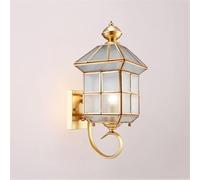 Applique Murale extérieure étanche en cuivre, Style rétro décoratif, Source Lumineuse E27, éclairage de Balcon européen, Applique Murale d'extérieur à 1 lumière, Suspension
