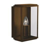 Applique Murale Extérieure H: 25 Cm IP44 E27 Rouille Verre Acier Inoxydable