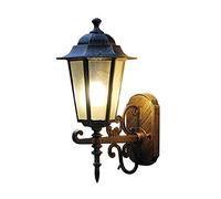 Applique Murale extérieure hexagonale américaine Applique Murale Classique Cour Villa Art Porte lumière Jardin Traditionnel en Alliage d'aluminium Applique Murale Lanterne Murale